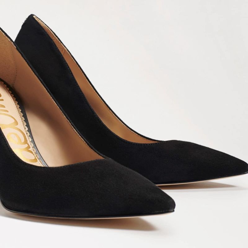 Sam Edelman Hazel Pointed Toe Heel-Black Suede