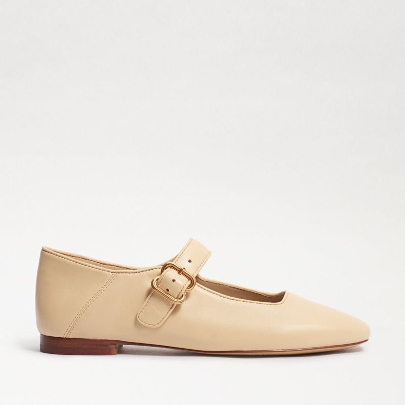 Sam Edelman Michaela Mary Jane Flat-Eggshell Leather