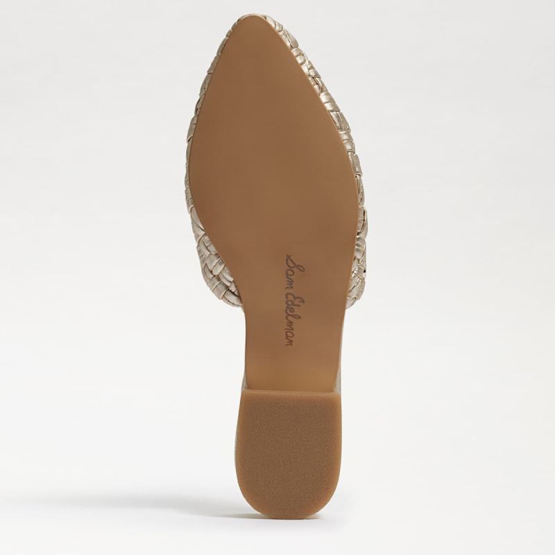 Sam Edelman Page Mule-Molten Gold Leather