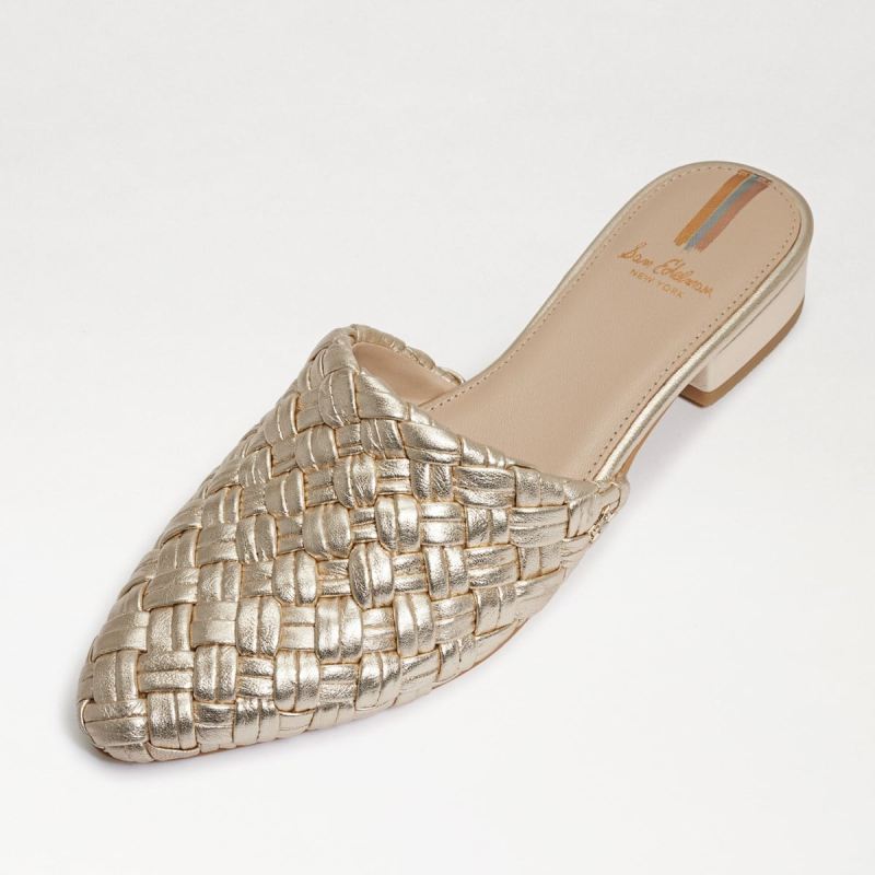 Sam Edelman Page Mule-Molten Gold Leather