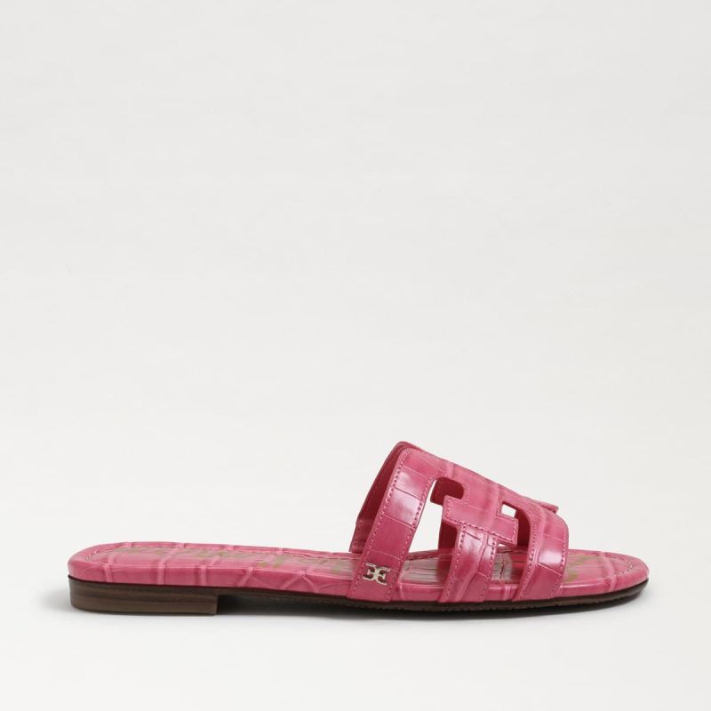 Sam Edelman Bay Slide Sandal-Carmine Rose Croc