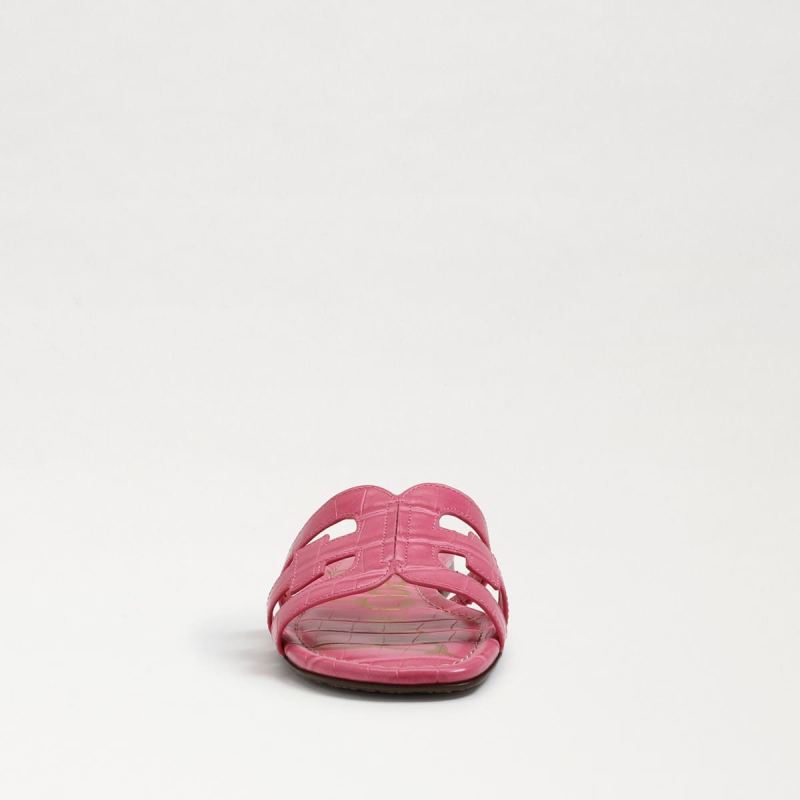 Sam Edelman Bay Slide Sandal-Carmine Rose Croc