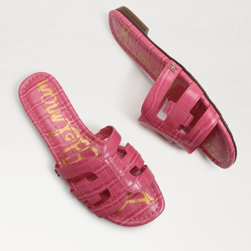 Sam Edelman Bay Slide Sandal-Carmine Rose Croc