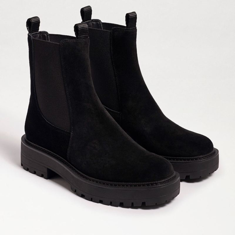 Sam Edelman Laguna Chelsea Boot-Black Suede