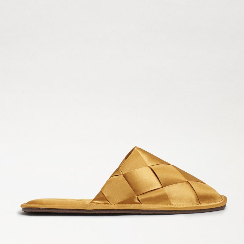 Sam Edelman Rhys Woven Satin Slipper-Golden Yellow