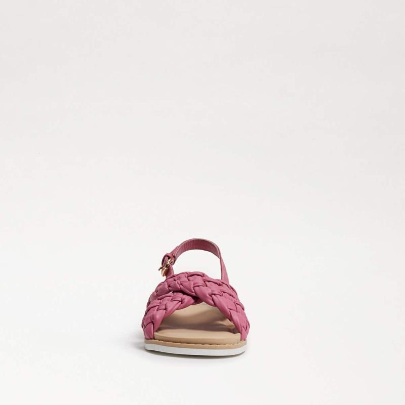 Sam Edelman Vita Kids Braided Sandal-Carmine Rose Leather