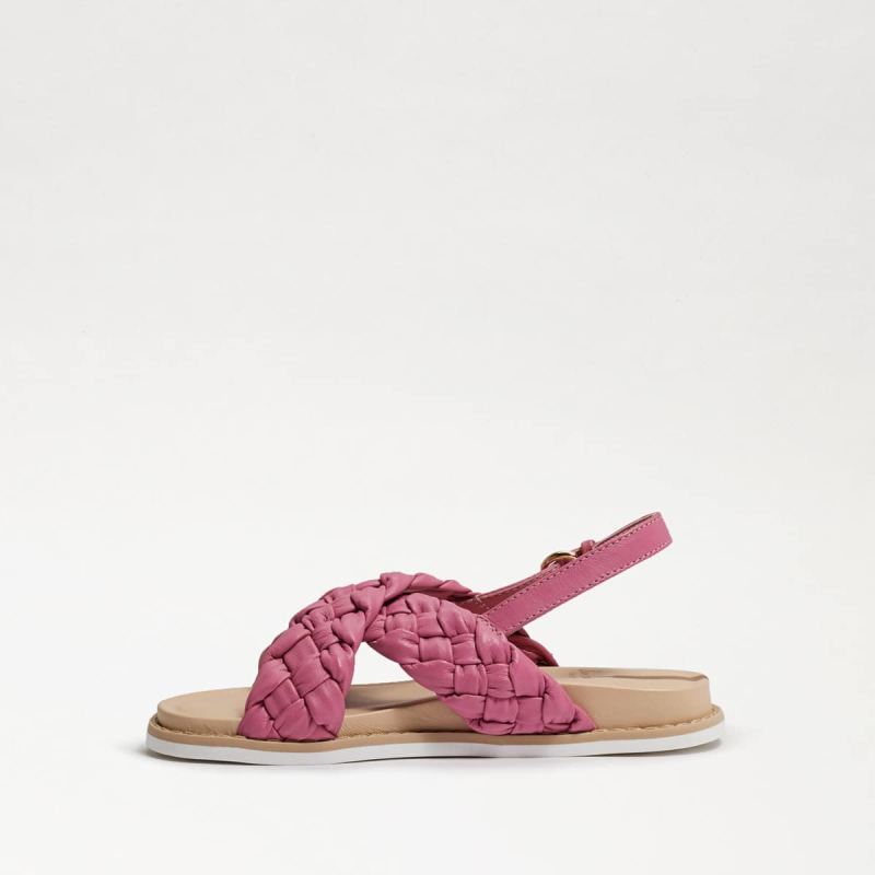 Sam Edelman Vita Kids Braided Sandal-Carmine Rose Leather