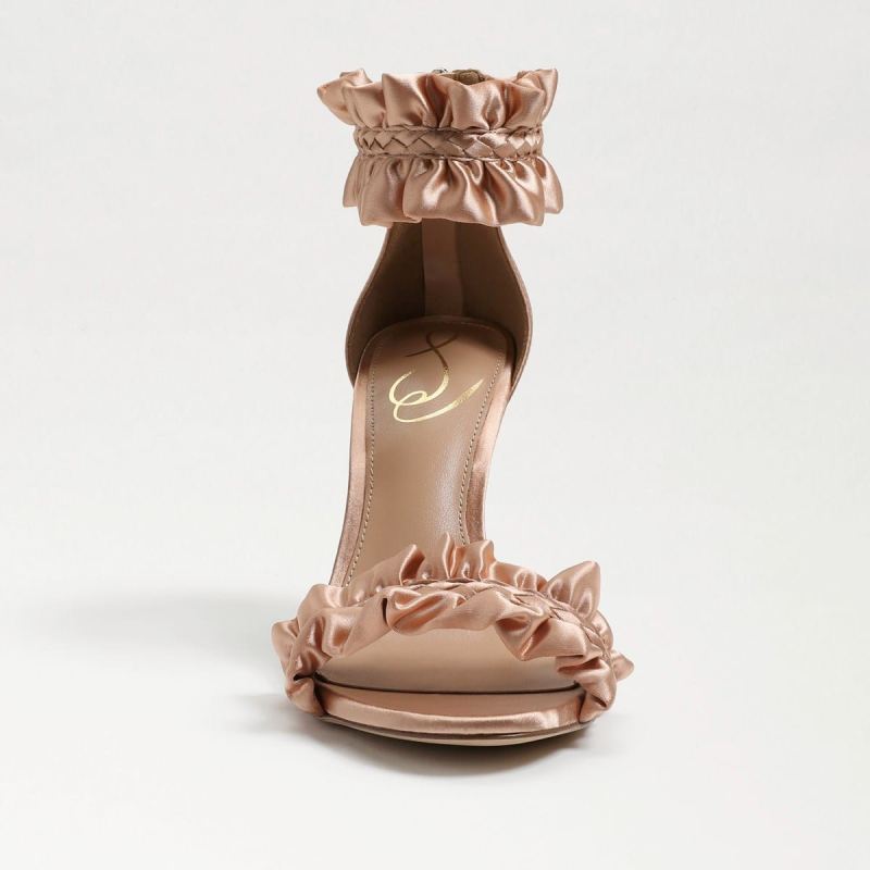 Sam Edelman Sawyer Ankle Strap Sandal-Rosa Blush Satin