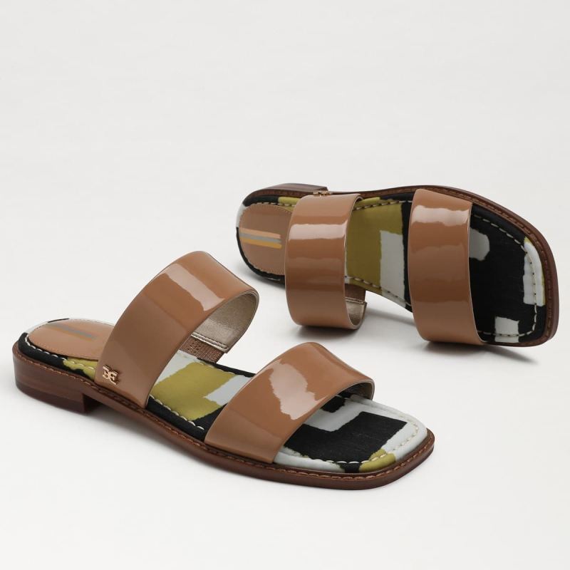 Sam Edelman Haydee Stitch Slide Sandal-Blush Multi Patent