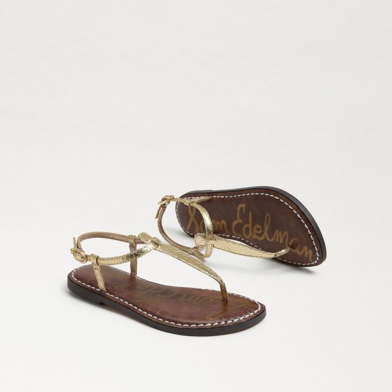 Sam Edelman Gigi Kids Thong Sandal-Gold Boa Metallic