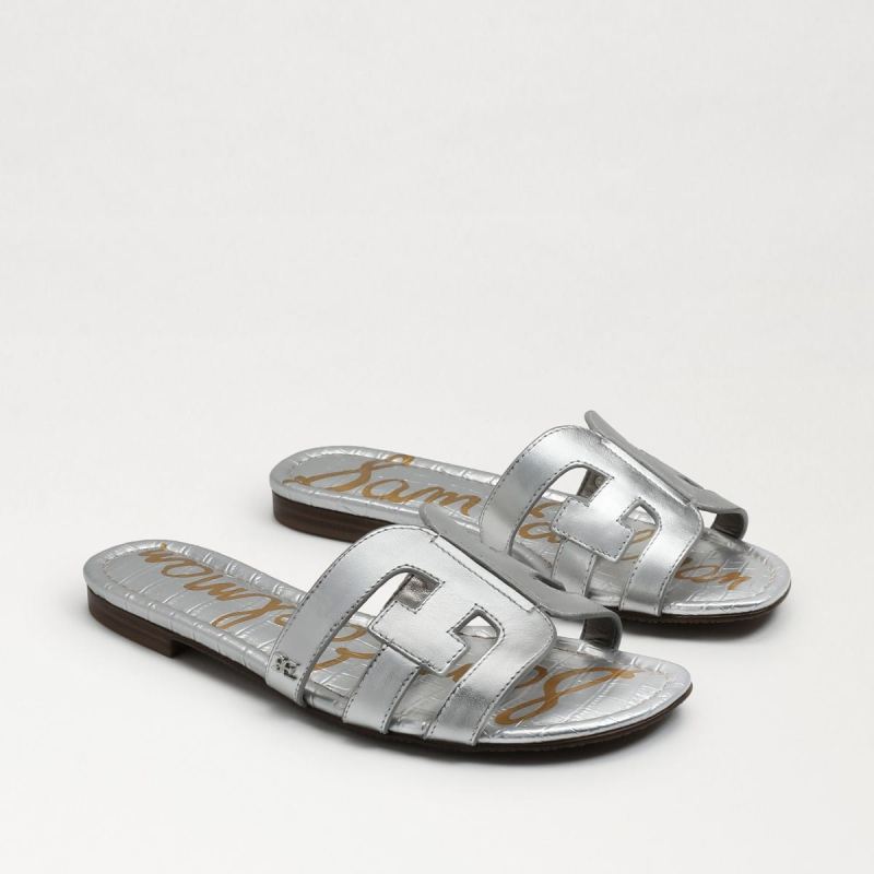 Sam Edelman Bay Slide Sandal-Soft Silver Leather - Click Image to Close