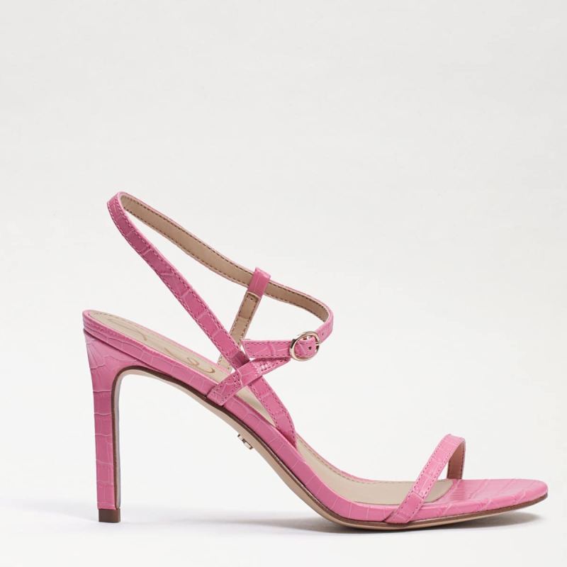 Sam Edelman Doran Strappy Heeled Sandal-Pink Confetti Croco