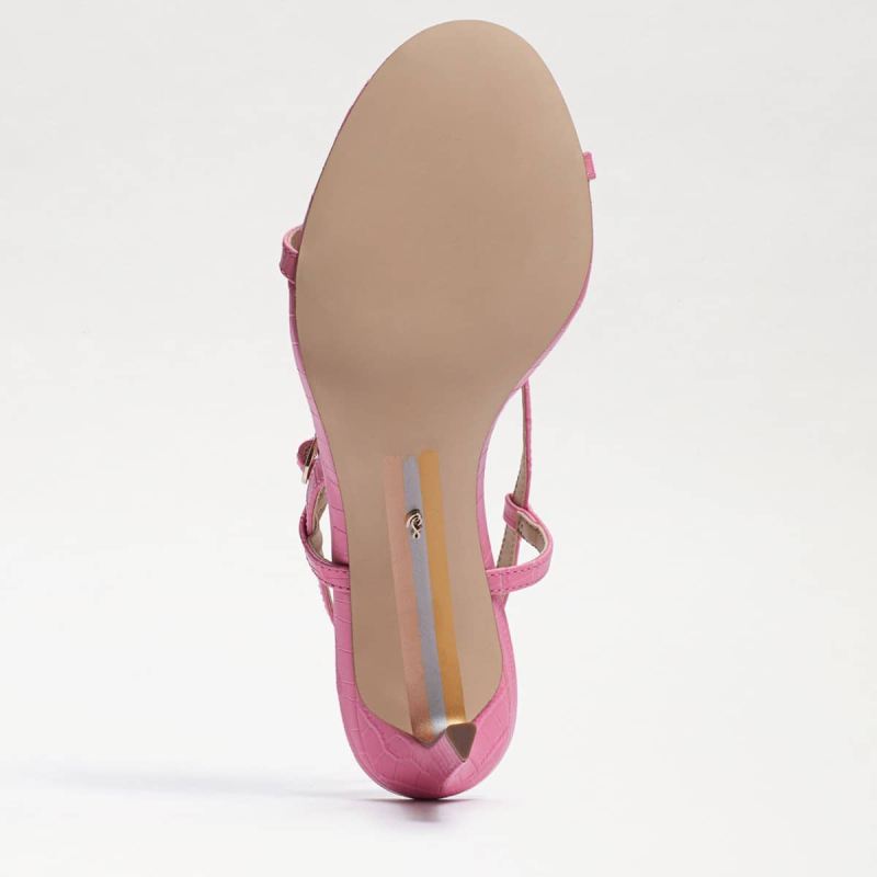 Sam Edelman Doran Strappy Heeled Sandal-Pink Confetti Croco