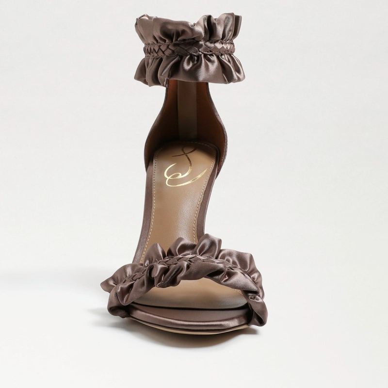 Sam Edelman Sawyer Ankle Strap Sandal-Toffee Satin