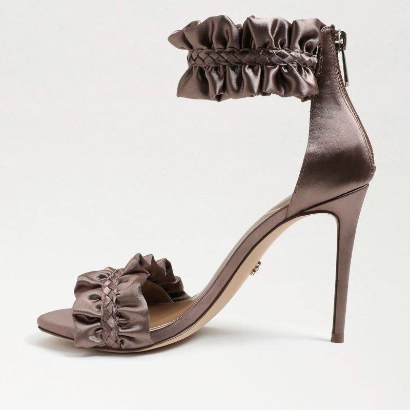 Sam Edelman Sawyer Ankle Strap Sandal-Toffee Satin