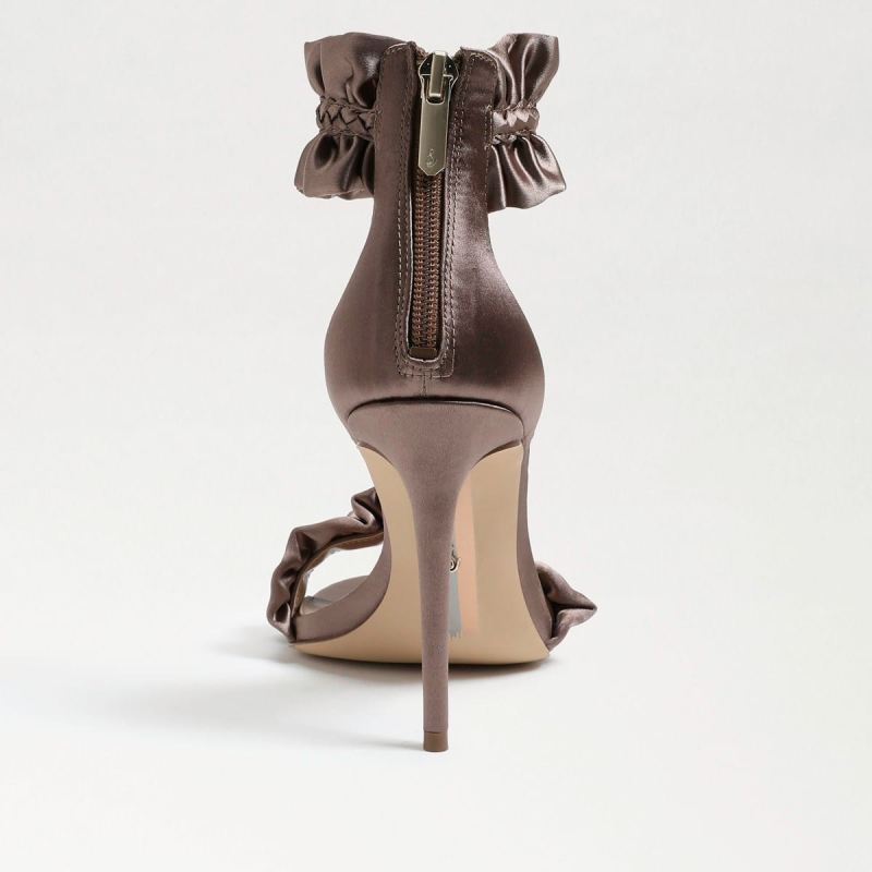 Sam Edelman Sawyer Ankle Strap Sandal-Toffee Satin