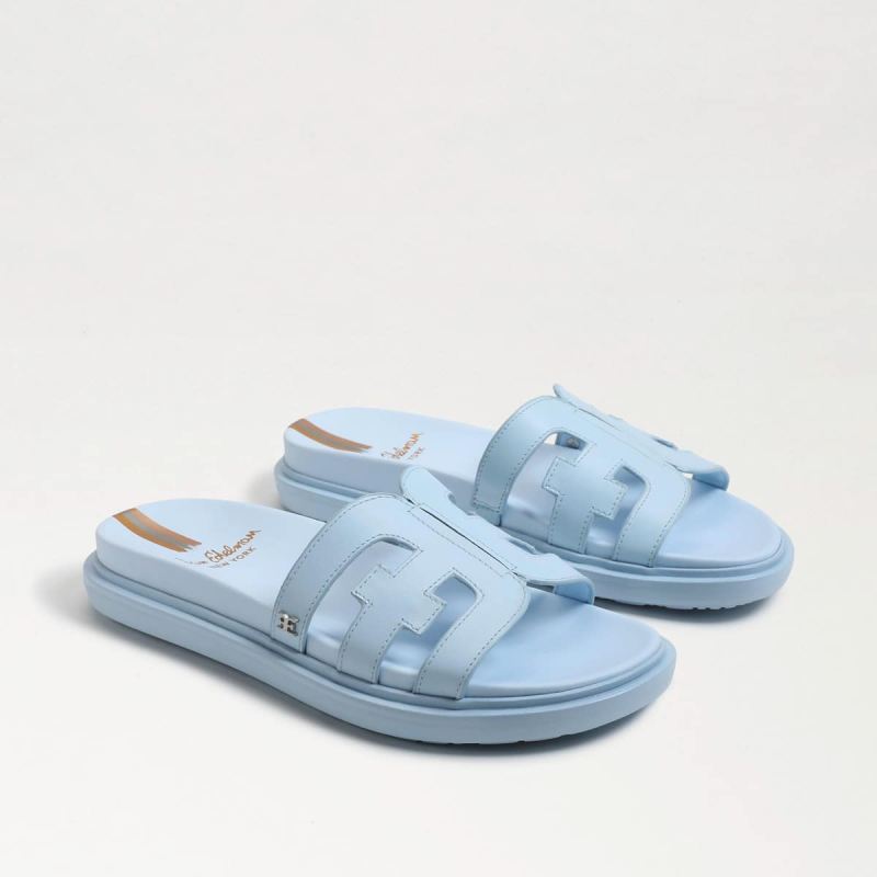 Sam Edelman Valeri Slide Sandal-Riviera Blue Leather