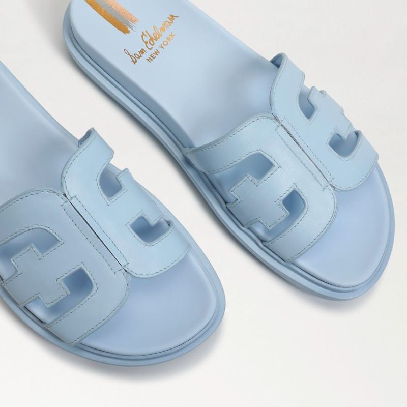 Sam Edelman Valeri Slide Sandal-Riviera Blue Leather