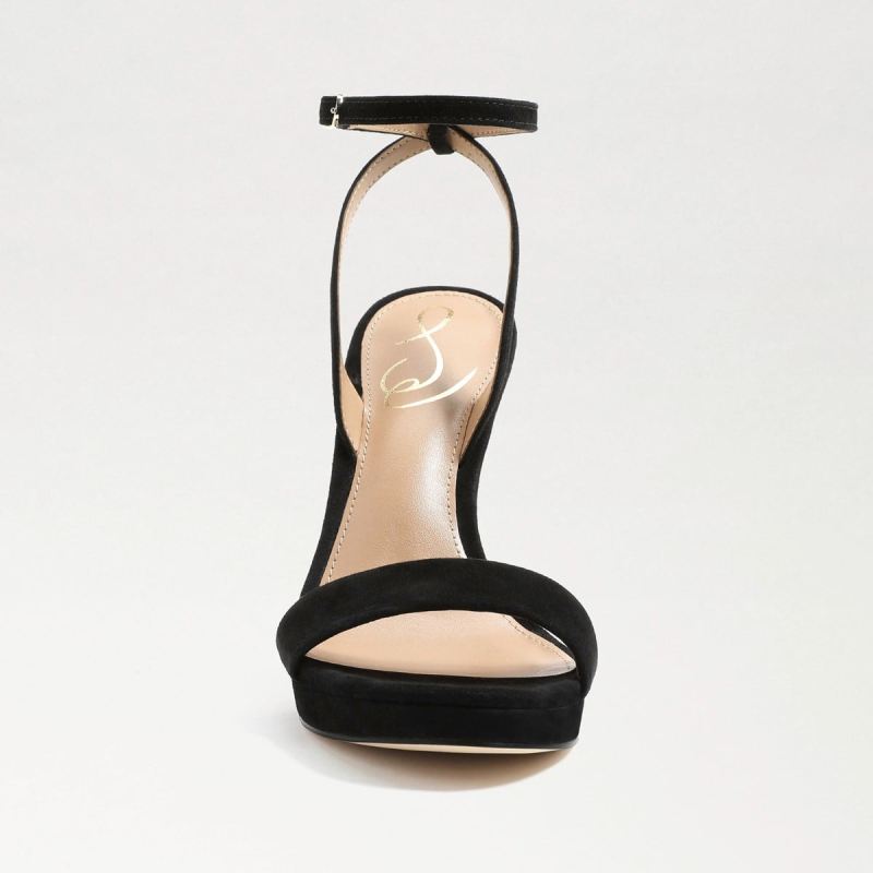 Sam Edelman Jade Ankle Strap Heel-Black Suede