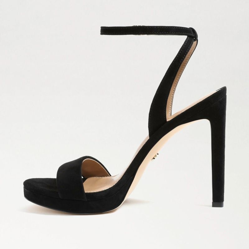 Sam Edelman Jade Ankle Strap Heel-Black Suede