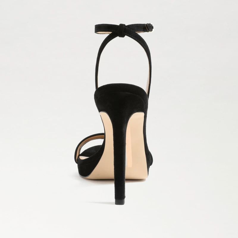 Sam Edelman Jade Ankle Strap Heel-Black Suede