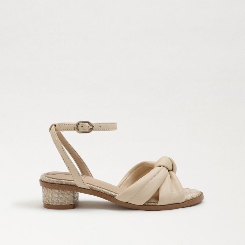 Sam Edelman Ingrid Kids Block Heel Sandal-Modern Ivory Leather