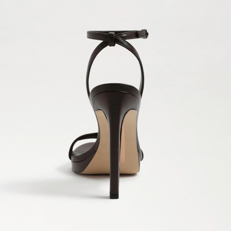 Sam Edelman Jade Ankle Strap Heel-Dark Chocolate Leather