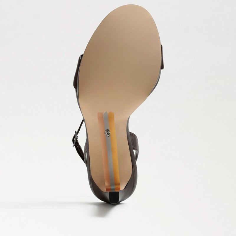 Sam Edelman Jade Ankle Strap Heel-Dark Chocolate Leather