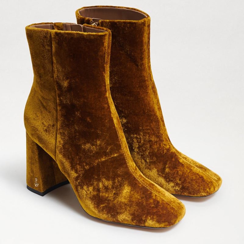 Sam Edelman Codie Ankle Bootie-Rust Velvet