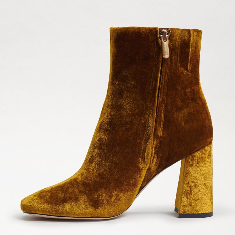 Sam Edelman Codie Ankle Bootie-Rust Velvet