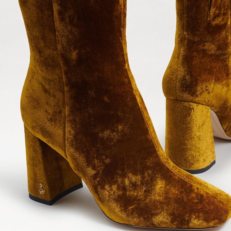 Sam Edelman Codie Ankle Bootie-Rust Velvet