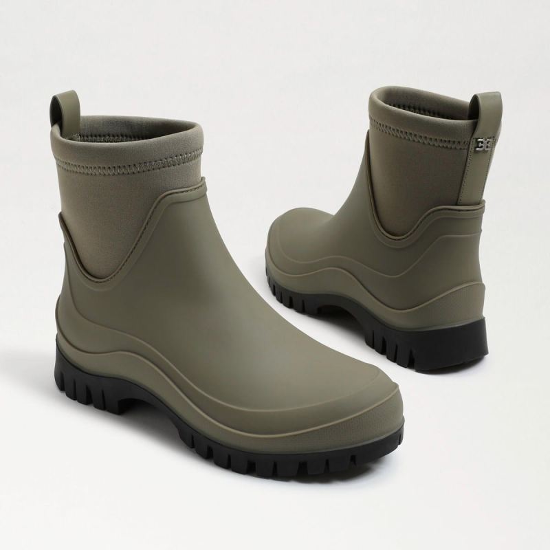 Sam Edelman Louisa Rubber Rain Boot-Fern Green/Black