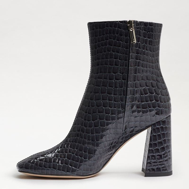 Sam Edelman Codie Ankle Bootie-Graphite Blue Croc