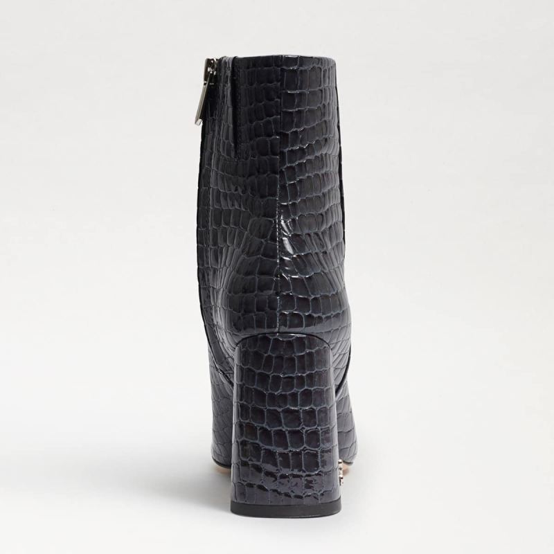 Sam Edelman Codie Ankle Bootie-Graphite Blue Croc