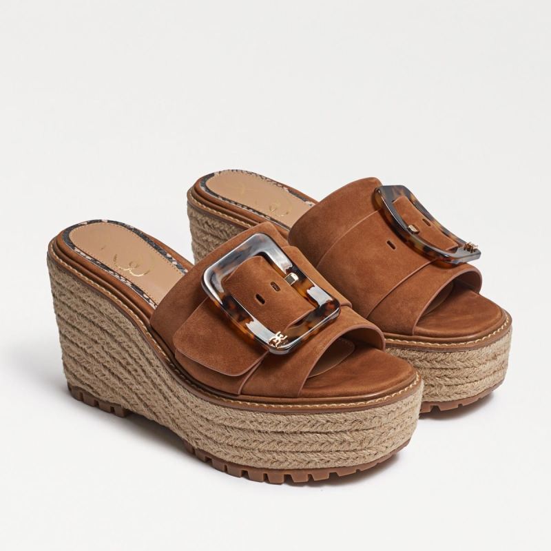 Sam Edelman Livi Espadrille Wedge Sandal-Luggage - Click Image to Close
