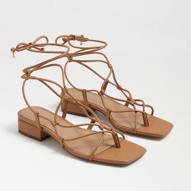 Sam Edelman Daffy Sandal-Light Cuoio Brown Leather