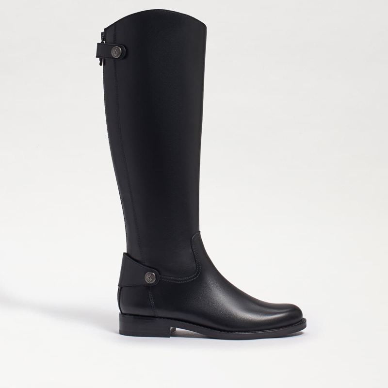 Sam Edelman Mikala Riding Boot-Black Leather