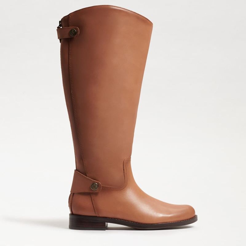 Sam Edelman Mikala Wide Calf Riding Boot-Whiskey Leather