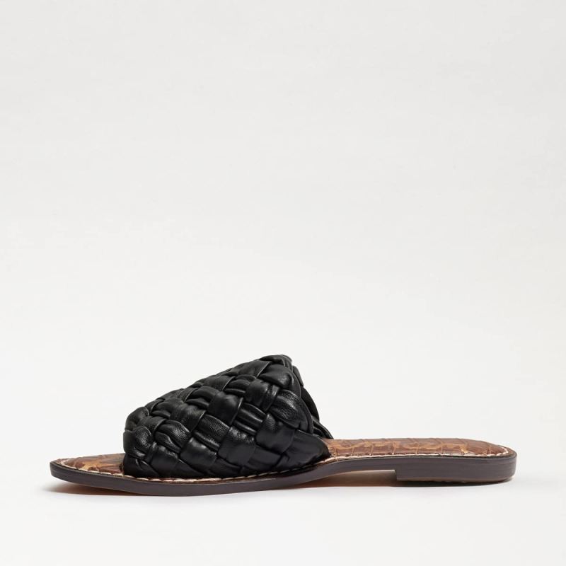 Sam Edelman Griffin Woven Slide Sandal-Black Leather