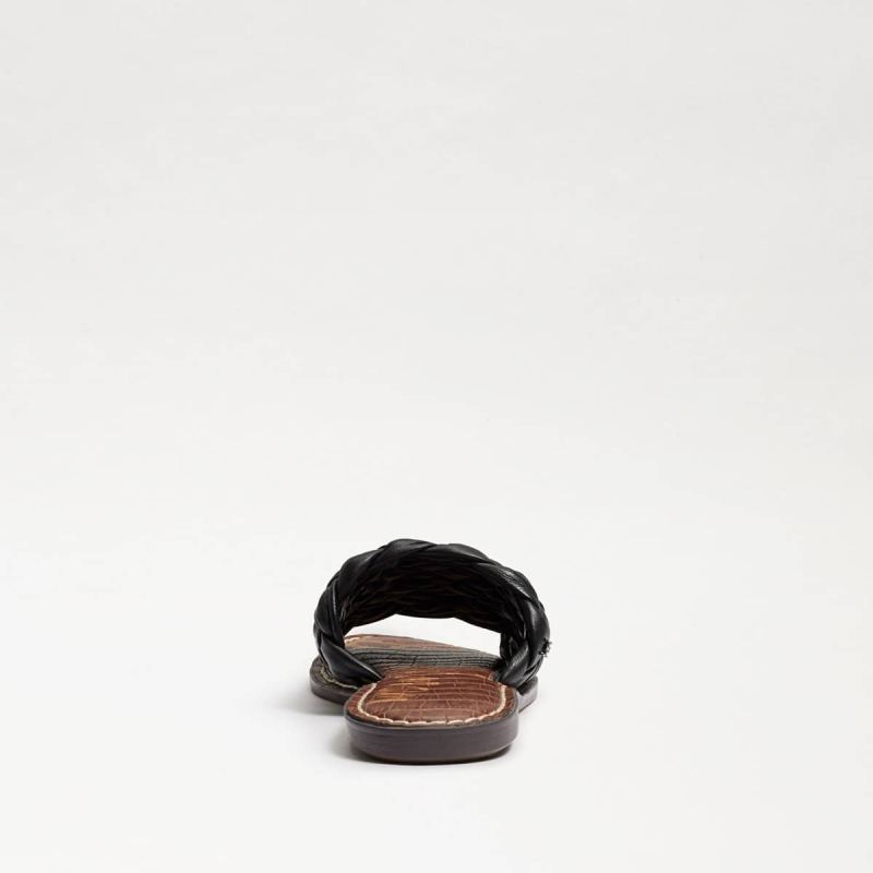 Sam Edelman Griffin Woven Slide Sandal-Black Leather