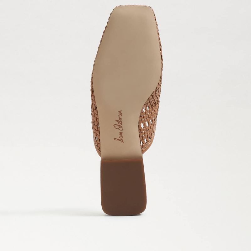 Sam Edelman Leona Mule-Light Cuoio Brown Leather