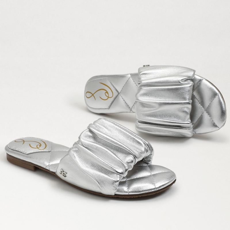 Sam Edelman Briar Kids Slide Sandal-Soft Silver Leather