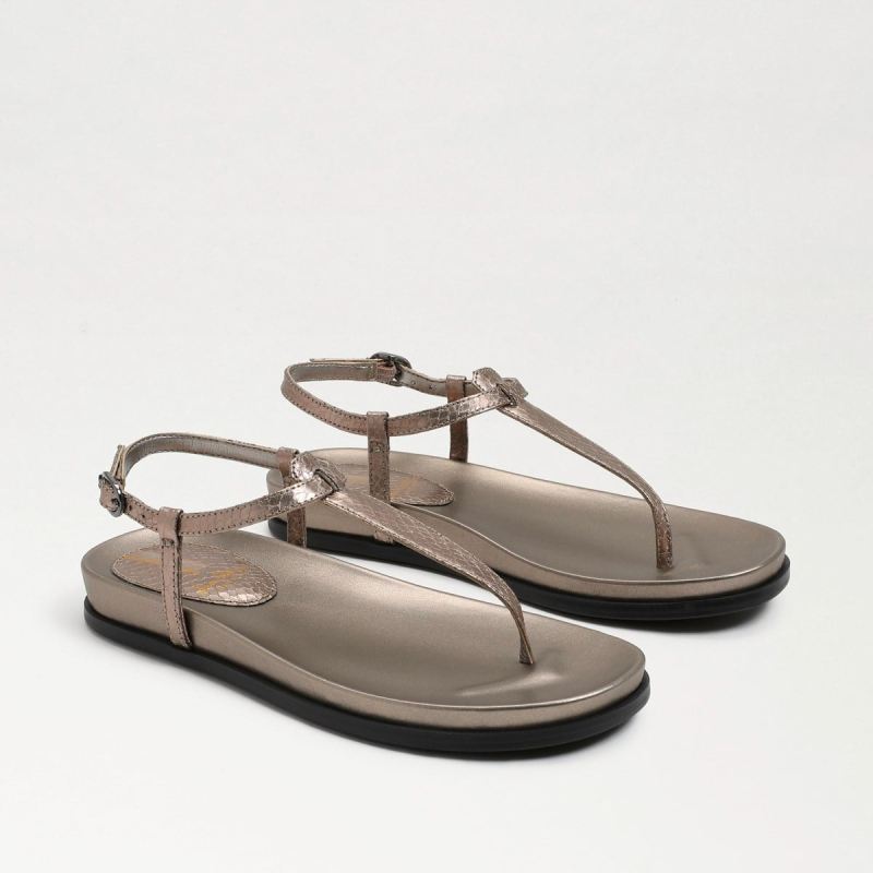 Sam Edelman Naomi Thong Sandal-Pewter Leather Sam Edelman Naomi Thong Sandal-Pewter Leather