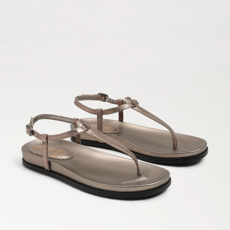 Sam Edelman Naomi Thong Sandal-Pewter Leather