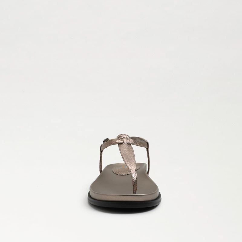 Sam Edelman Naomi Thong Sandal-Pewter Leather