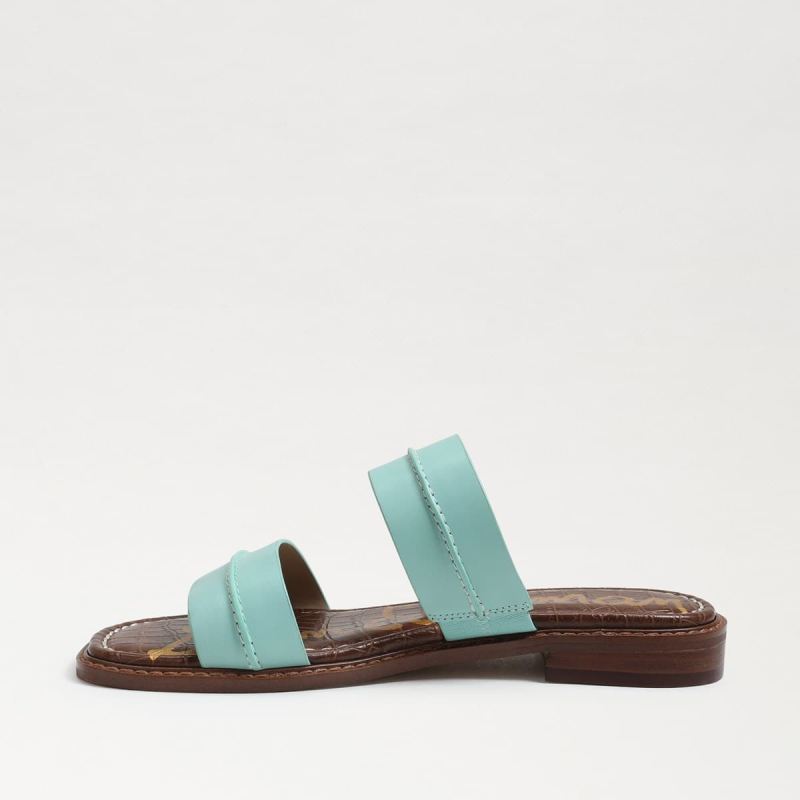 Sam Edelman Haydee Stitch Slide Sandal-Rio Blue Leather