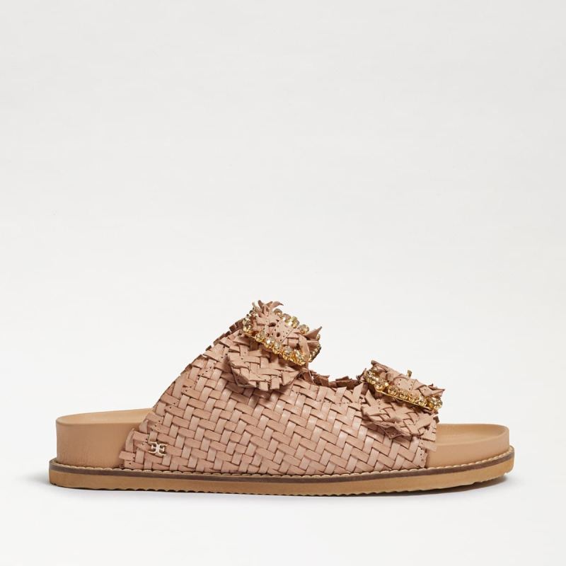 Sam Edelman Oaklyn Embezzled Slide Sandal-Natural/Beige