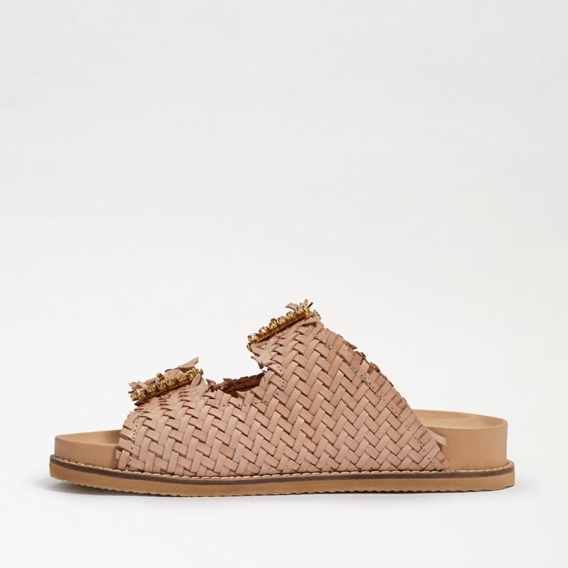 Sam Edelman Oaklyn Embezzled Slide Sandal-Natural/Beige