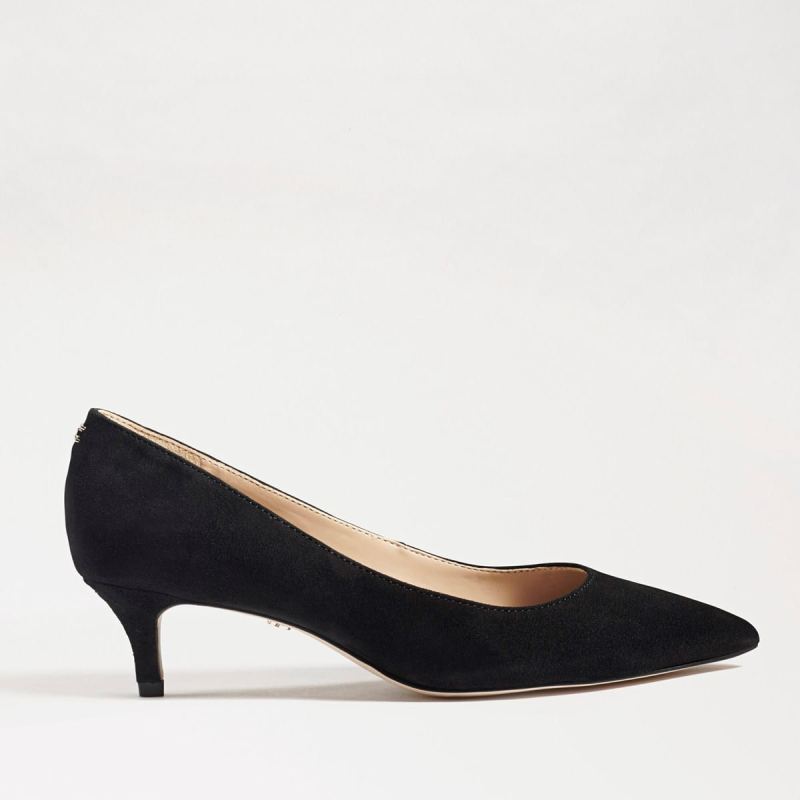 Sam Edelman Dori Kitten Heel-Black Suede