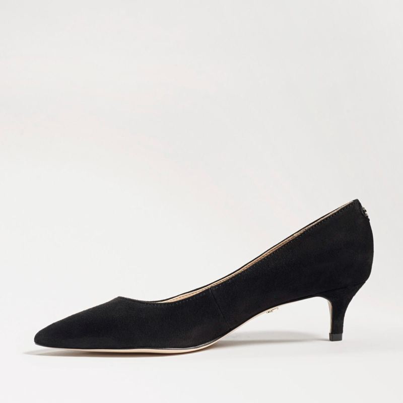 Sam Edelman Dori Kitten Heel-Black Suede